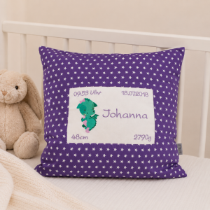 Polster Geburtspolster Babygeschenk personalisiert